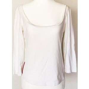 White Prada Sport 100% Cotton Top - Size M